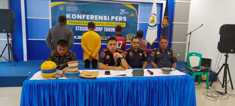 PSDKP Tahuna Tangkap 4 Pelaku Illegal Fishing, Yang Rugikan Uang Negara Sebesar Rp 1,4 Miyar