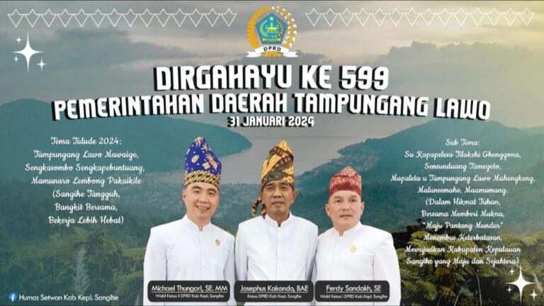 DPRD Sangihe Sukses Gelar Rapat Istimewa, HUT Daerah Sangihe Ke-599