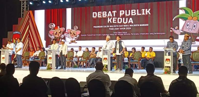 Empat Paslon Wali Kota-Wawali Adu Pemahaman Sejahterakan Rakyat Manado di Debat Publik Kedua